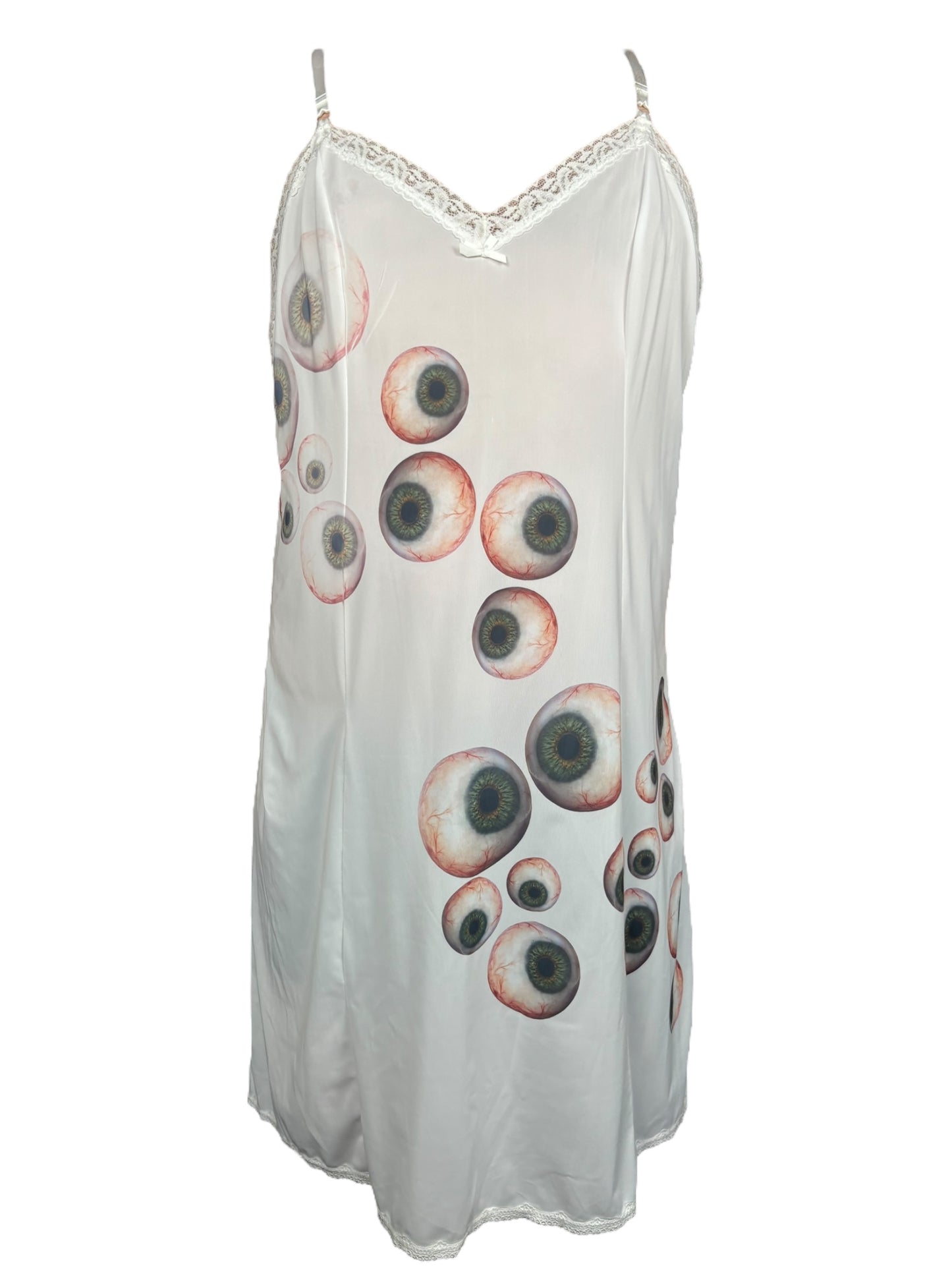 Eyeball White Slip Dress - 2X/3X