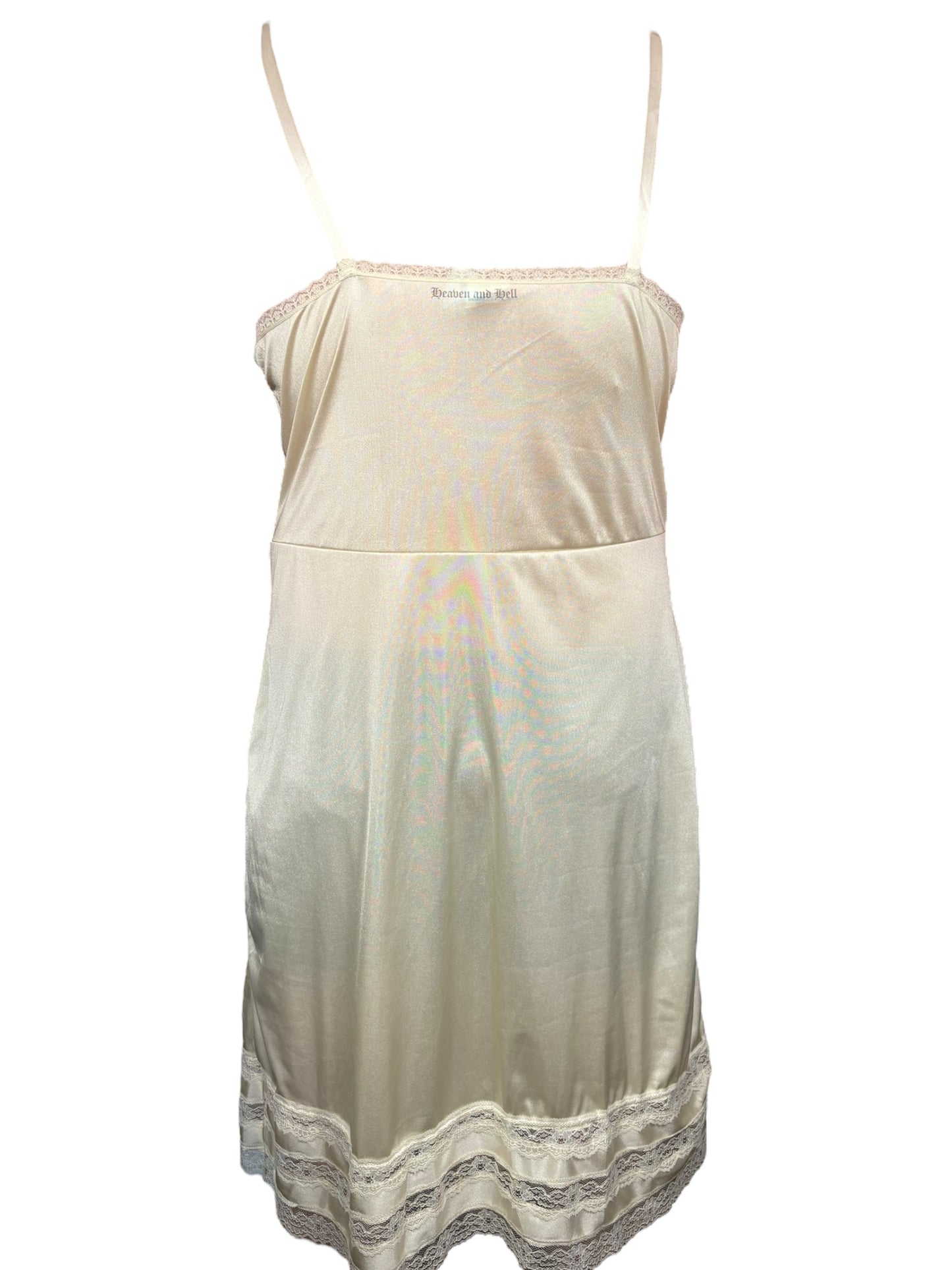 Even Jesus Sins Cream Slip Dress - 3X