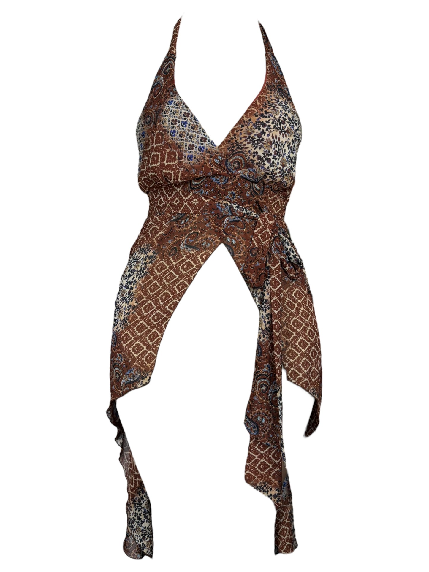 Vintage xi Fairy Halter Brown - S