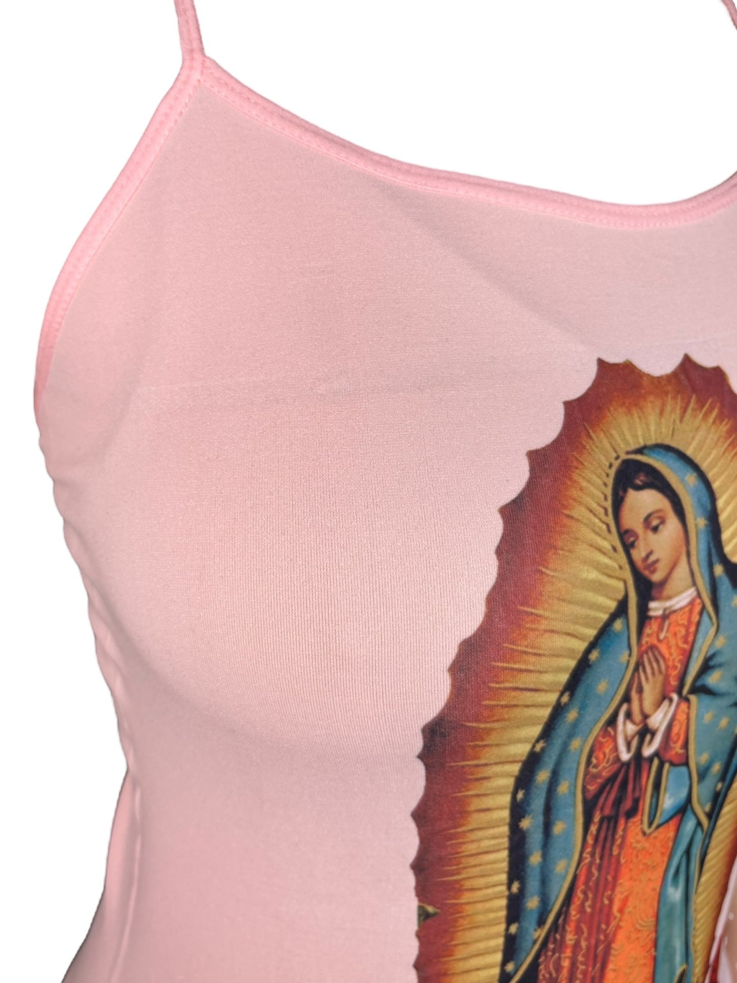 Mother Mary Pink Stretchy Sample Tank - S