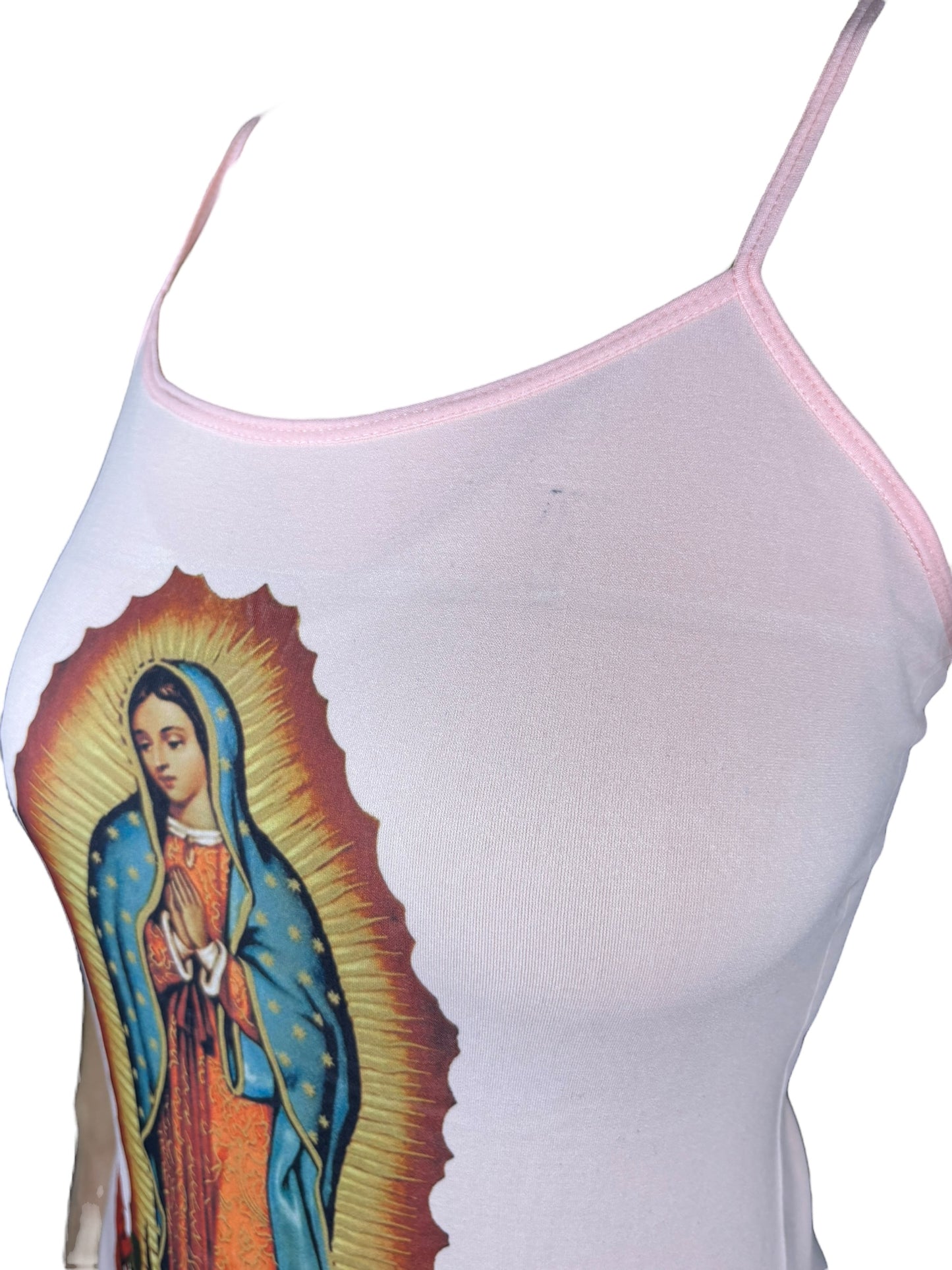 Mother Mary Pink Stretchy Sample Tank - S