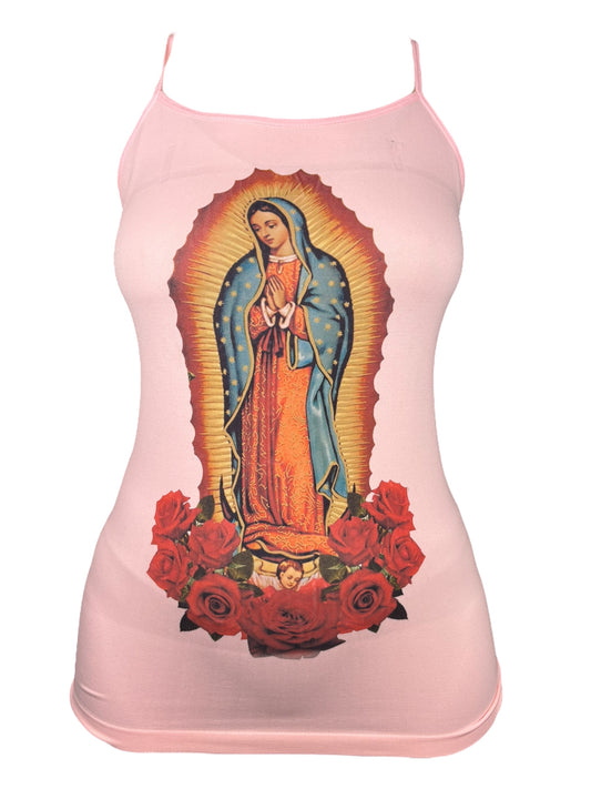 Mother Mary Pink Stretchy Sample Tank - S