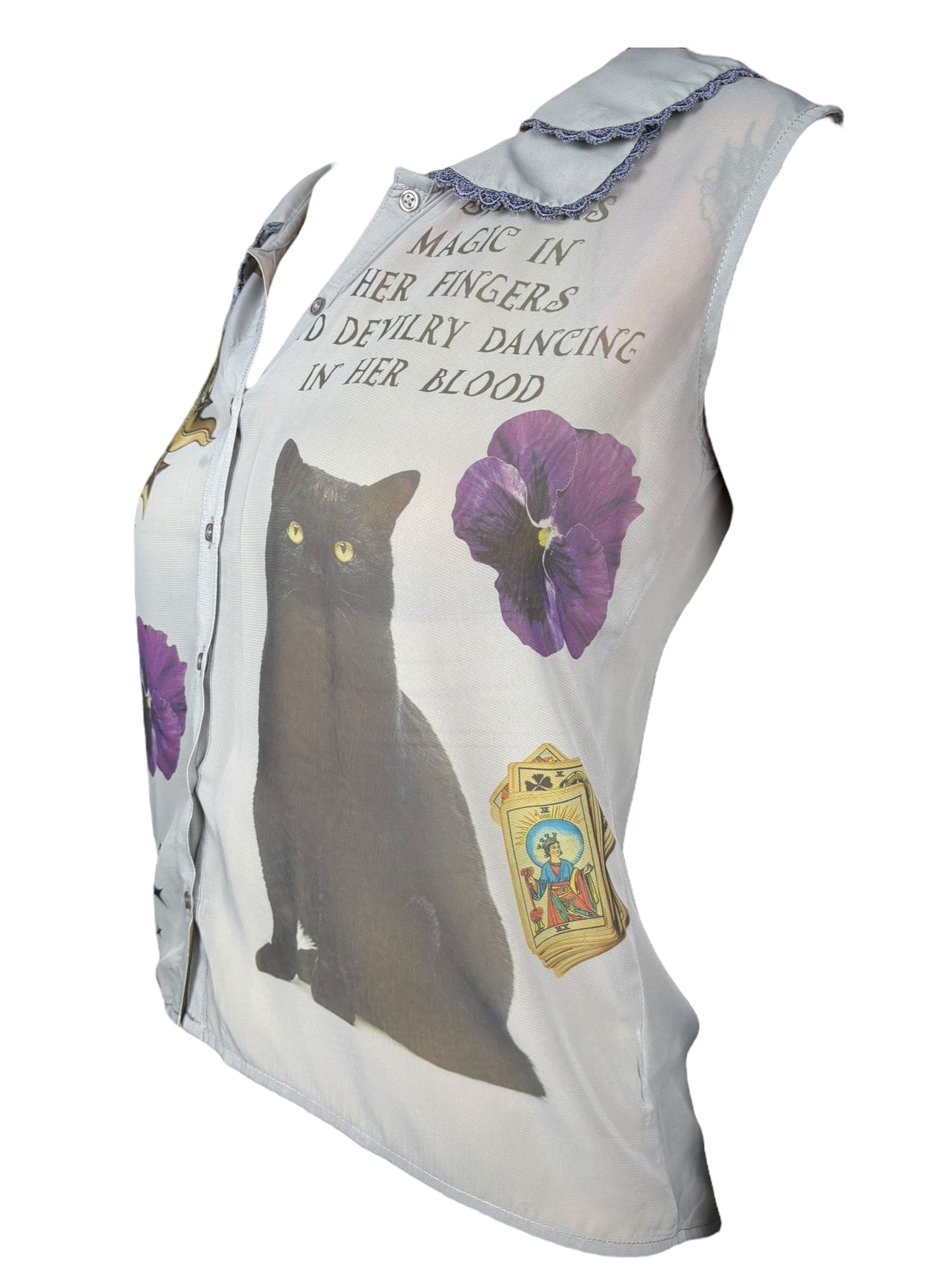 Witchy Magic Purple Sleeveless Top - M