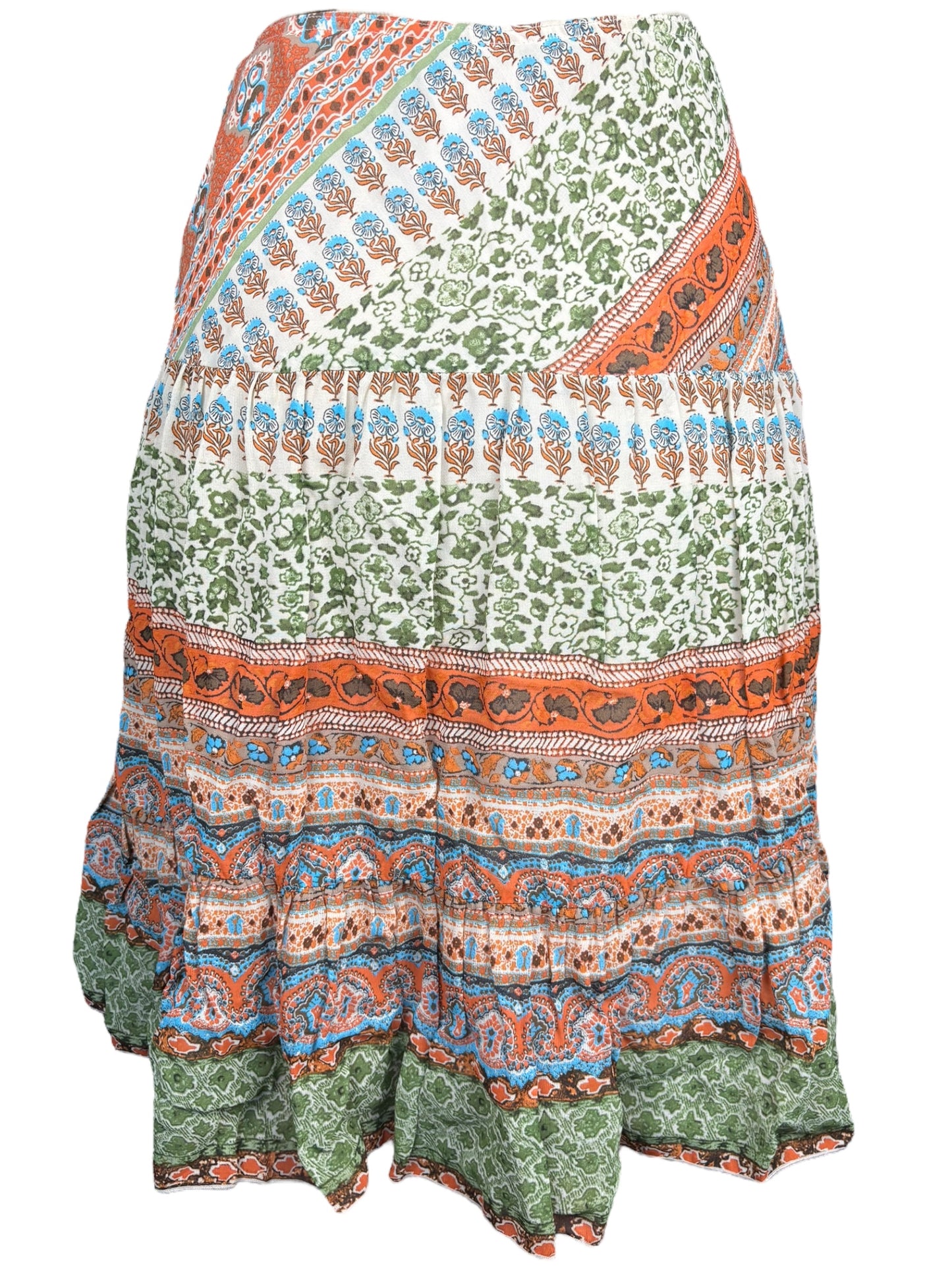 Vintage Boho Tiered Skirt - M