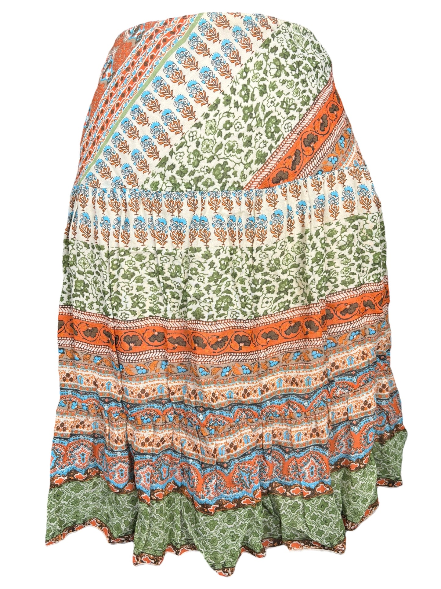 Vintage Boho Tiered Skirt - M