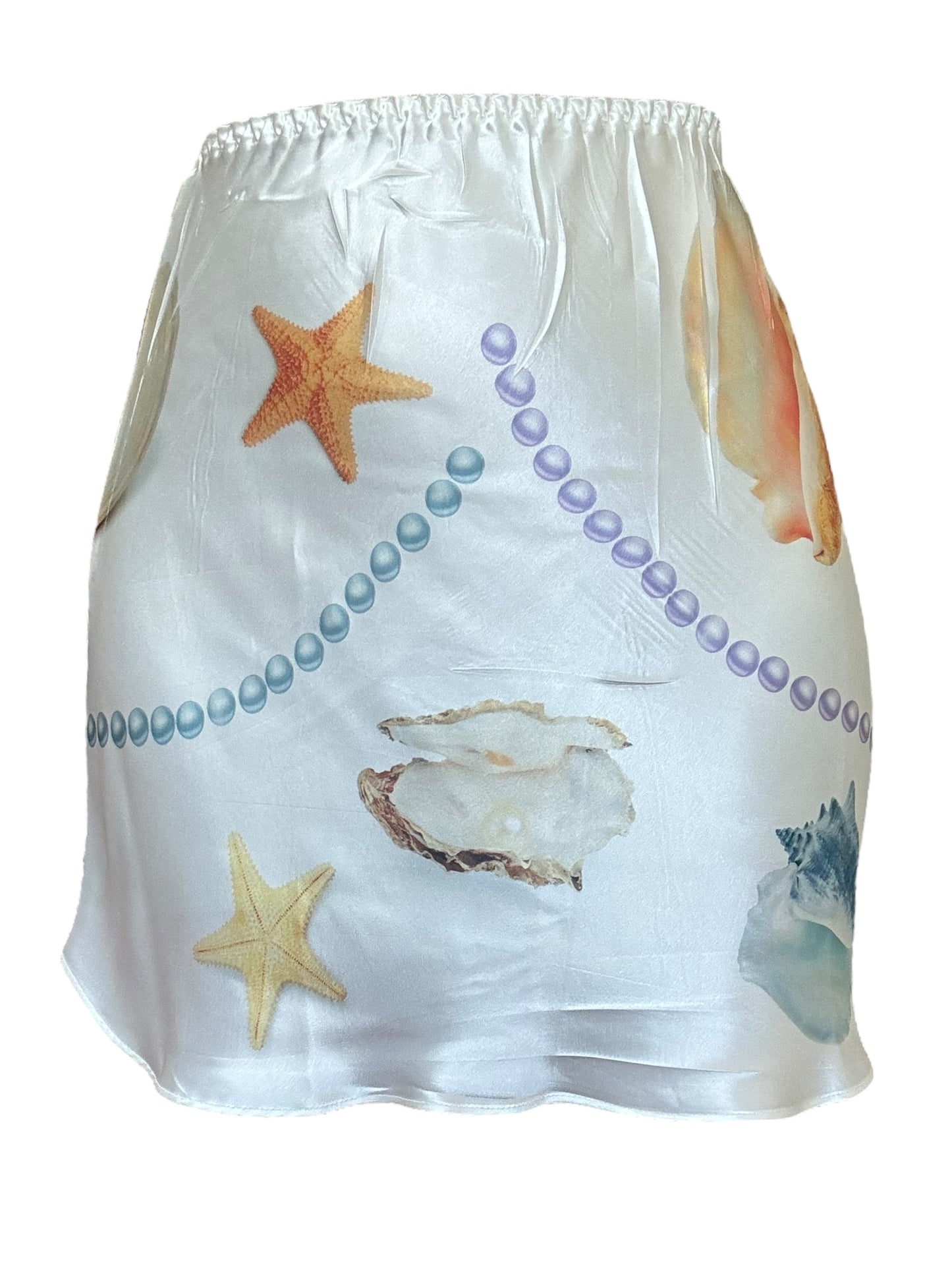 Mermaid Satin Mini Skirt - M/L