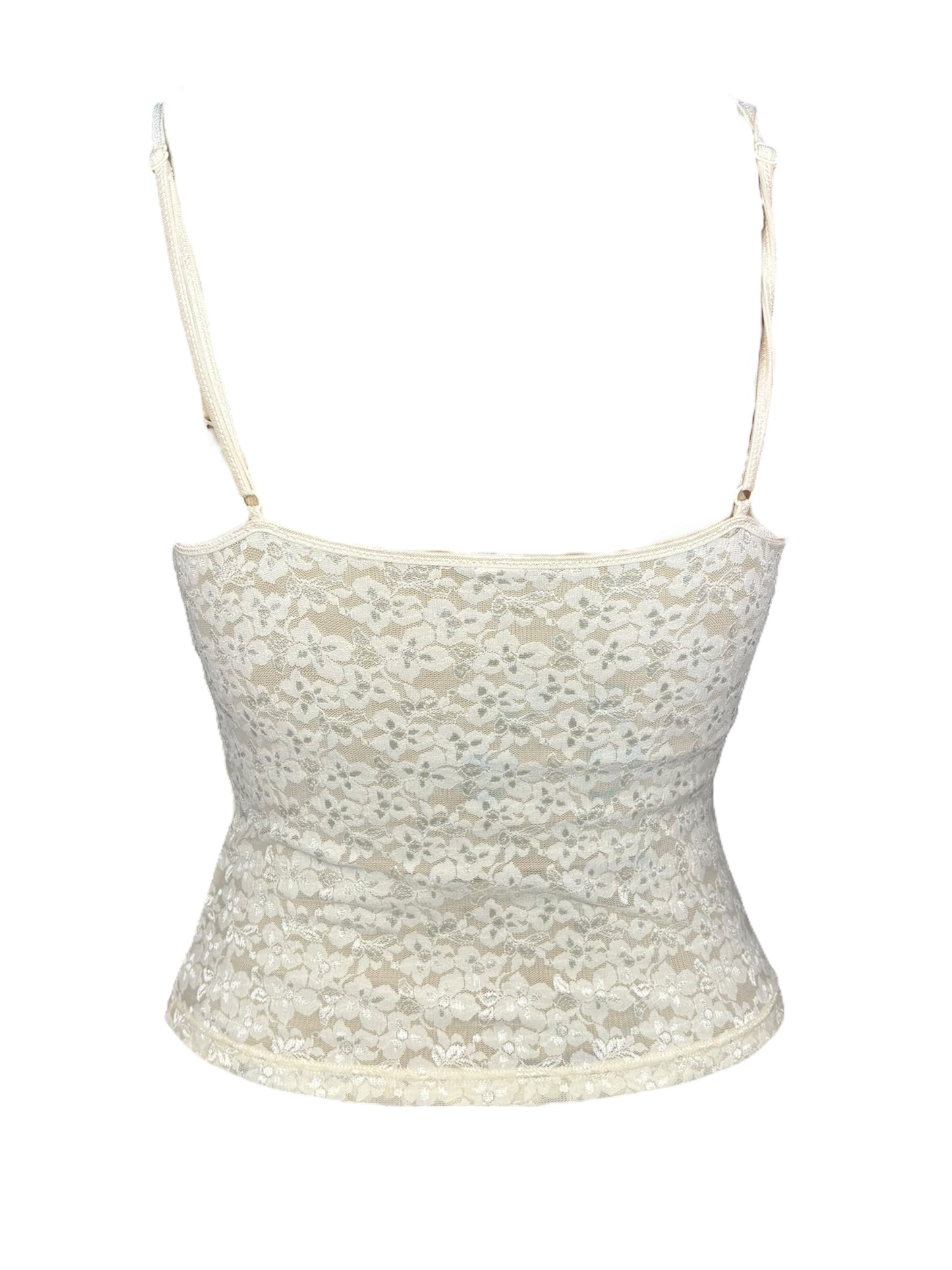 Virgin Statue Ivory Lace Tank - L