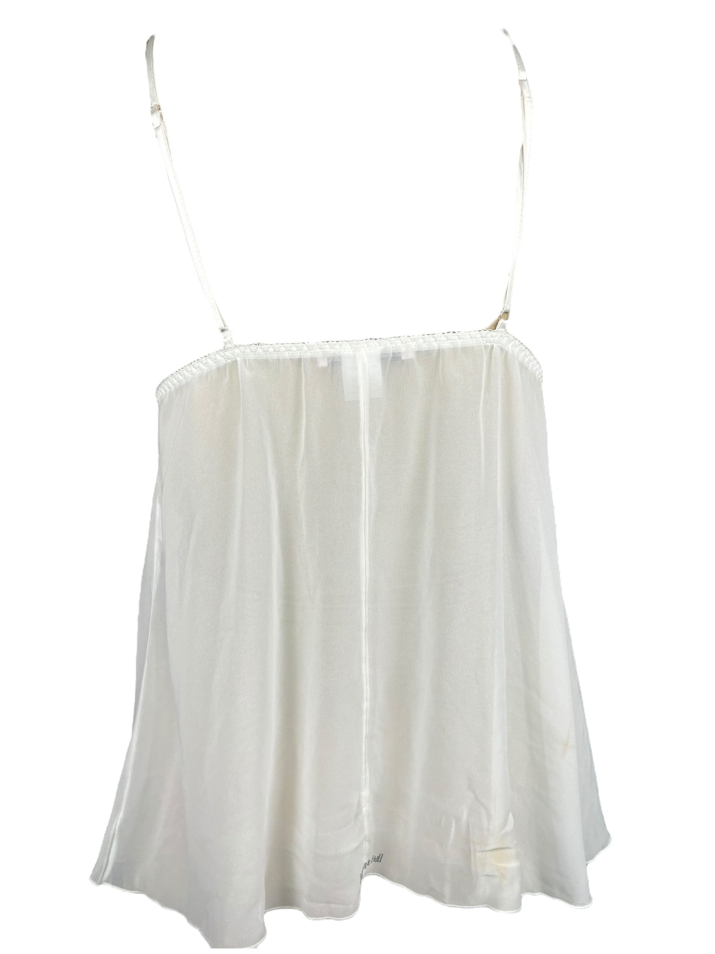 Adore Me Blythe White Baby Doll Sheer Top - M