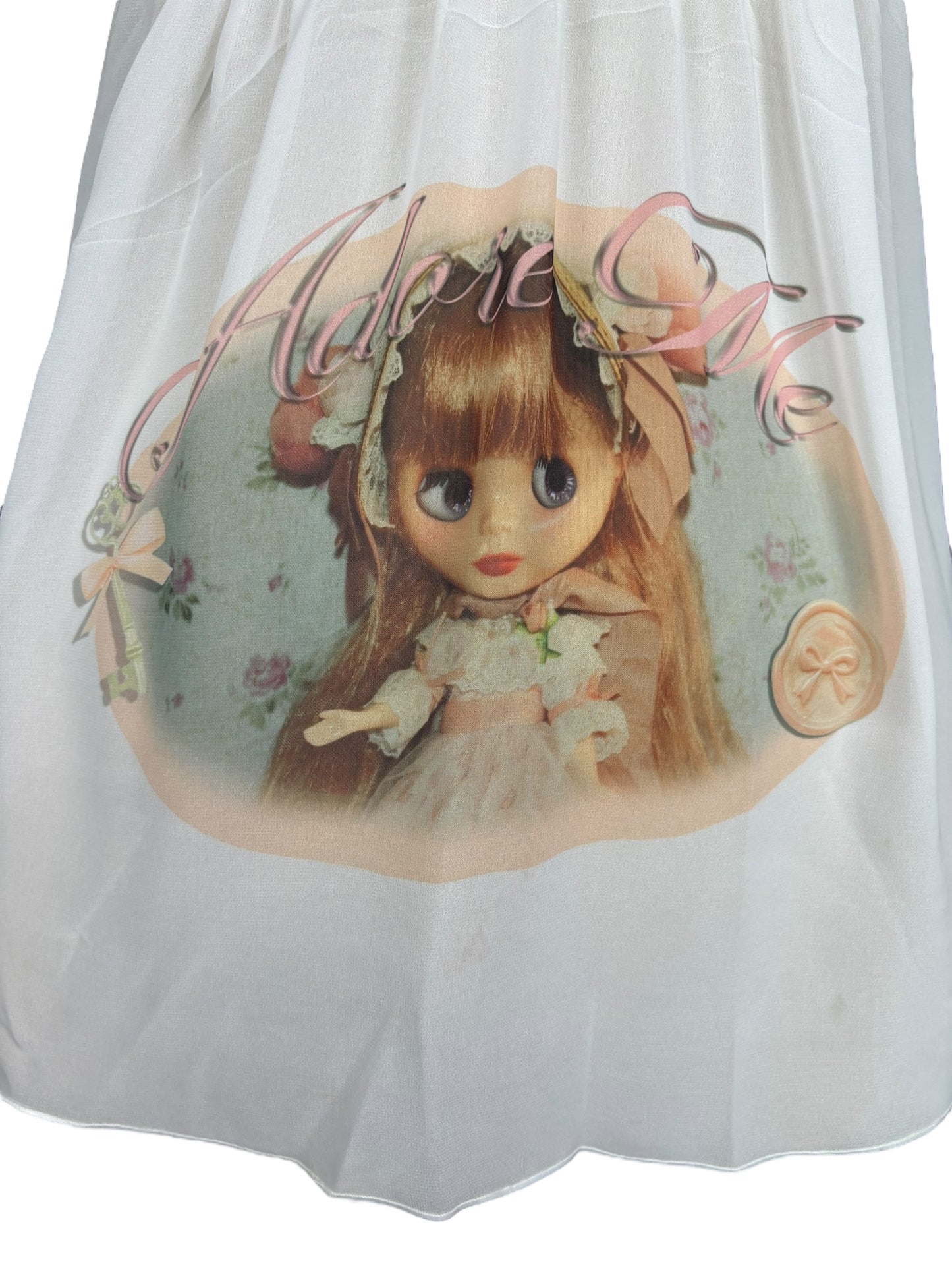 Adore Me Blythe White Baby Doll Sheer Top - M