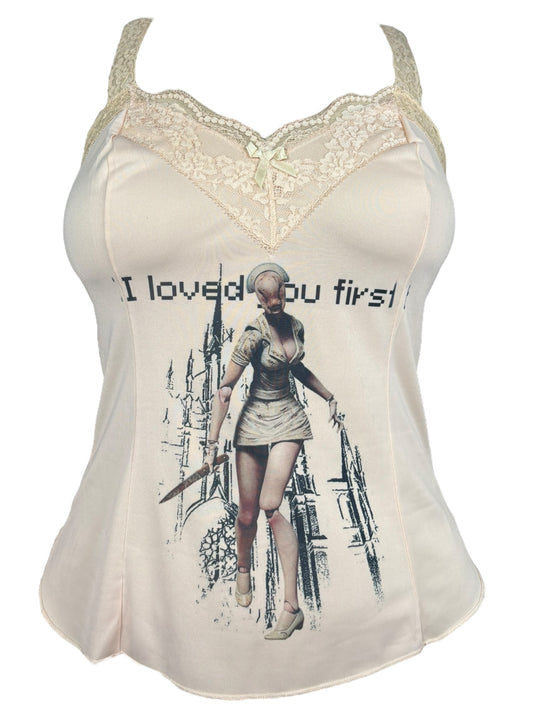 I Loved You First Silent Hill Champagne Tank - M