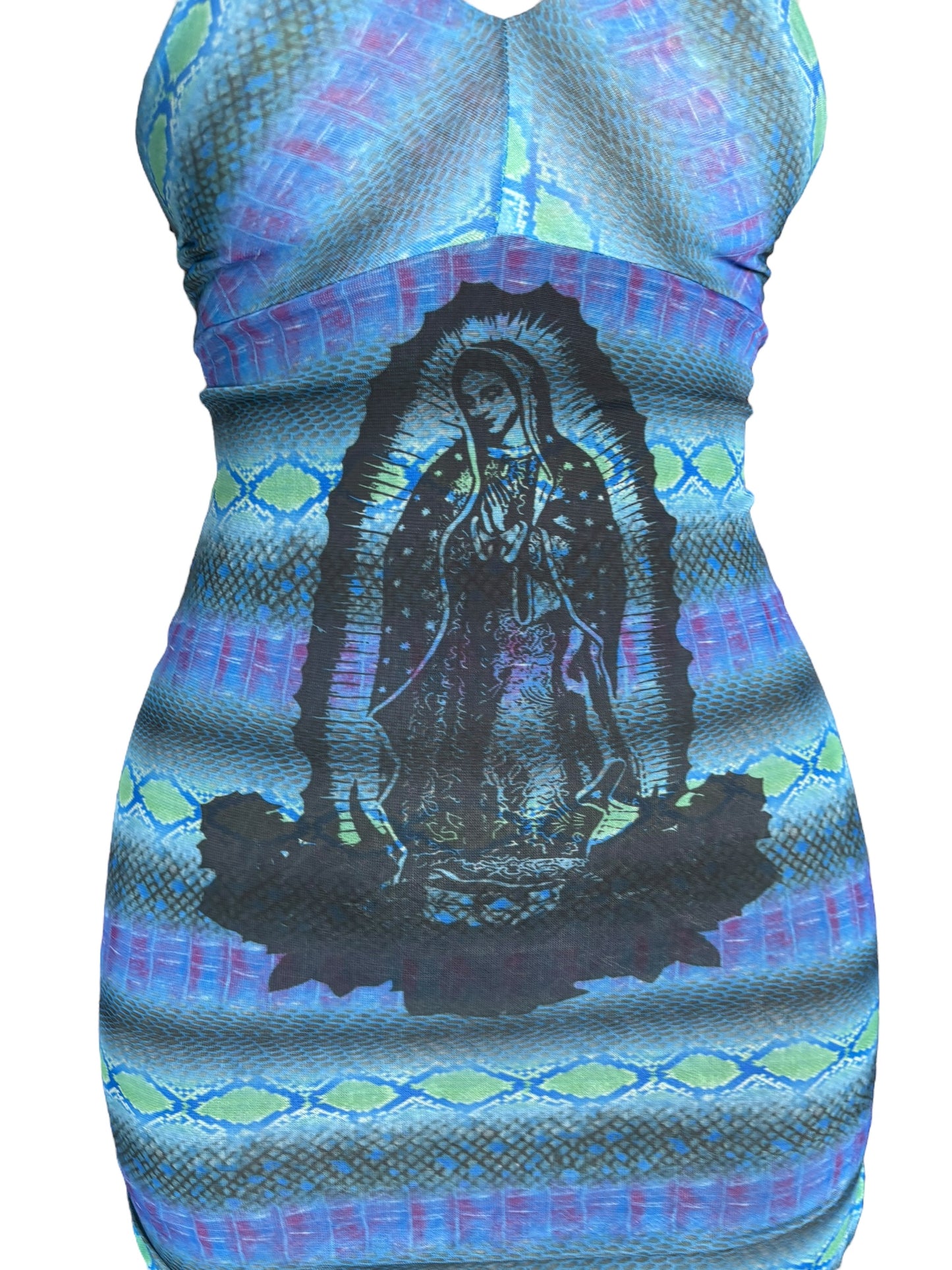 Virgen's Demise Snake Skin Blue Dress - XS