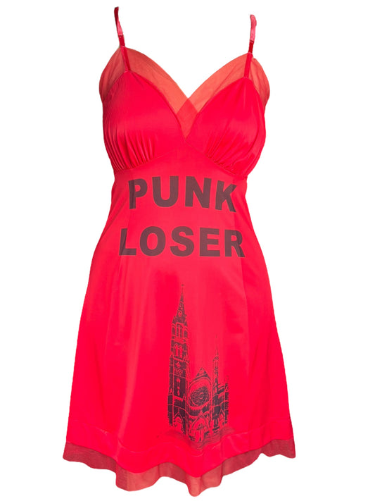 Punk Loser Red Slip Dress - M/L