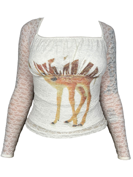 Little Deer Lace Blouse - M