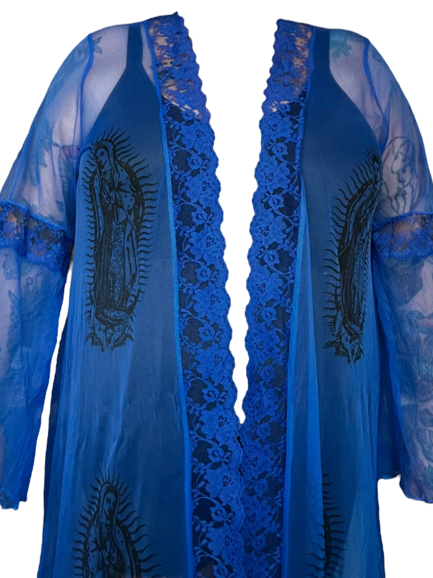 Blue Virgen de Guadalupe Nightie - 3X/4X/5X