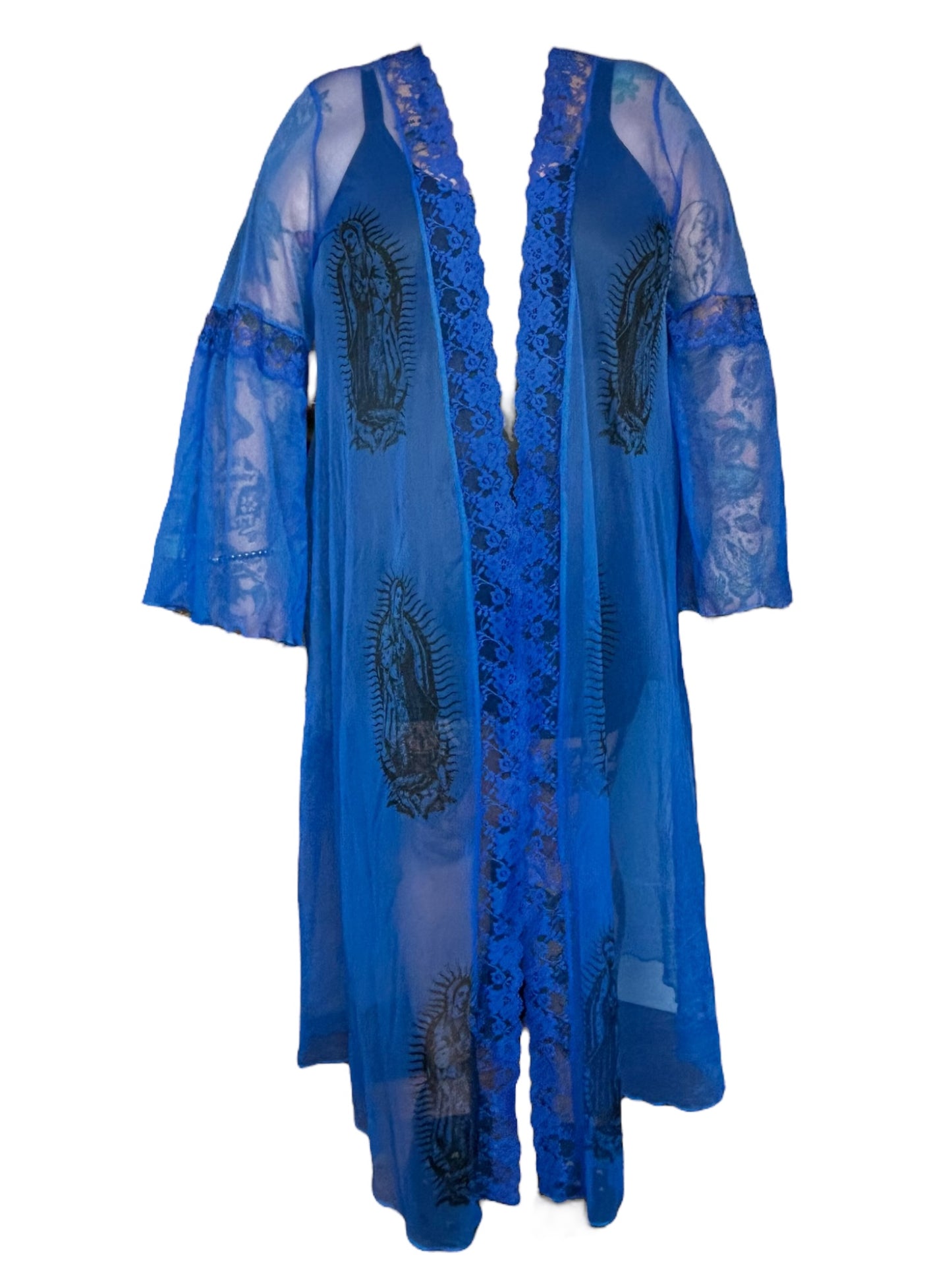 Blue Virgen de Guadalupe Nightie - 3X/4X/5X