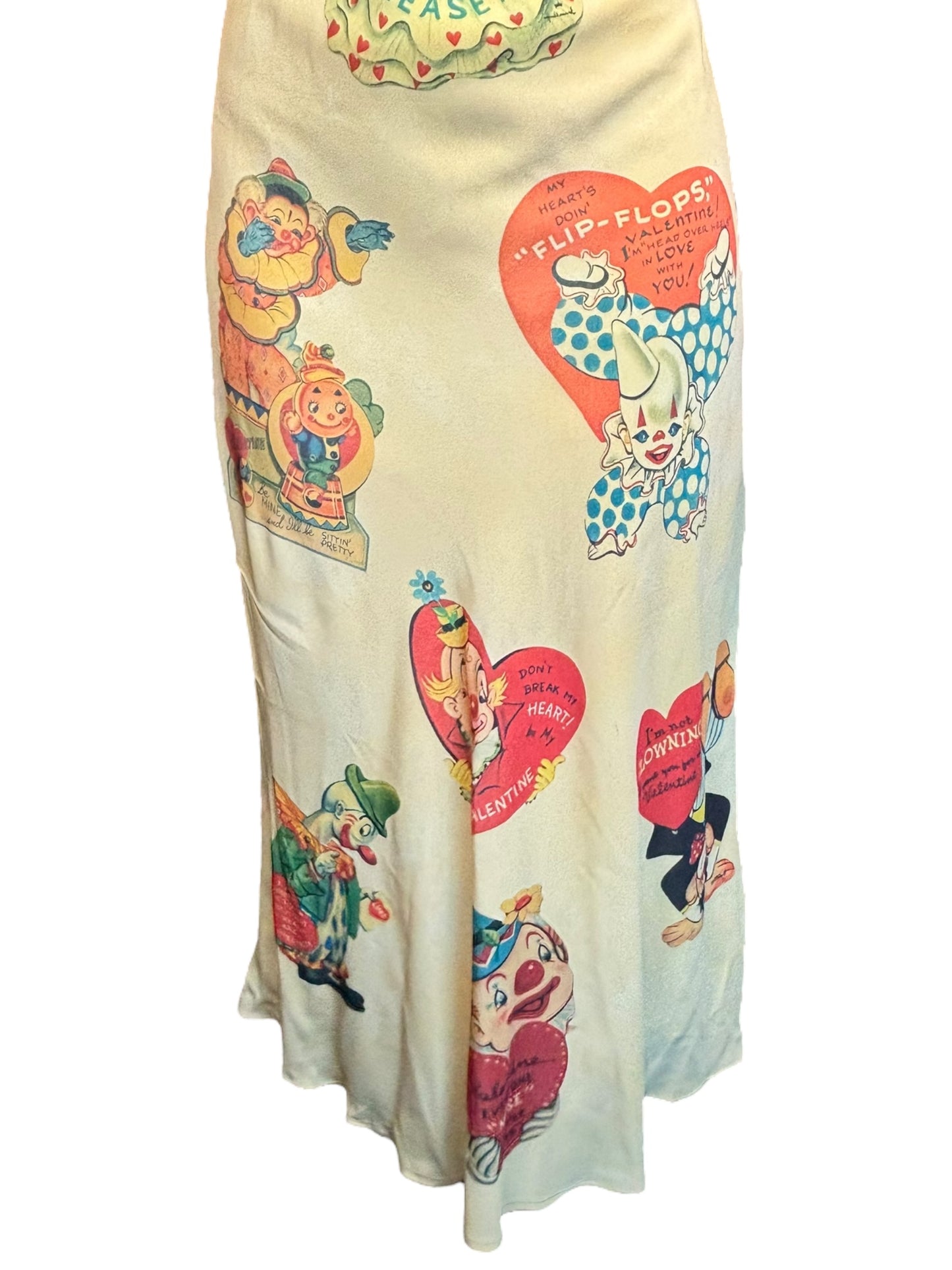 Clowning Around Valentines Yellow Formal Dress - L/XL