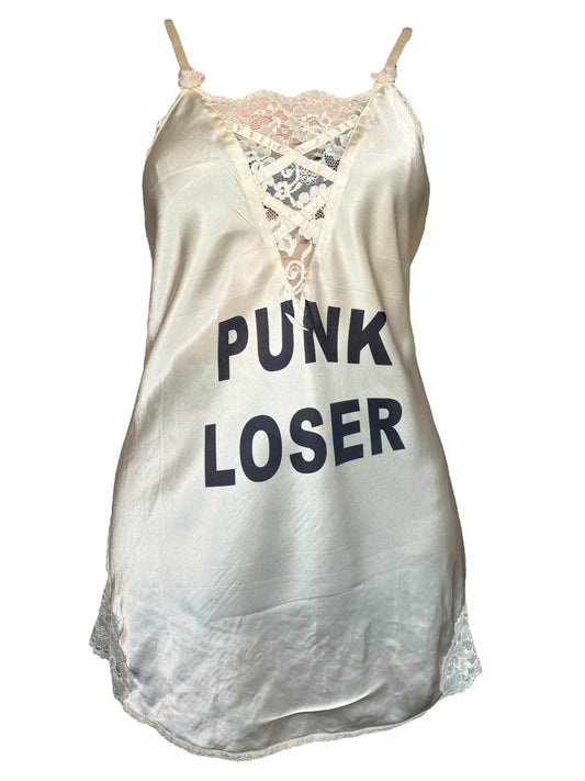 Punk Loser Cream Slip Tank - M