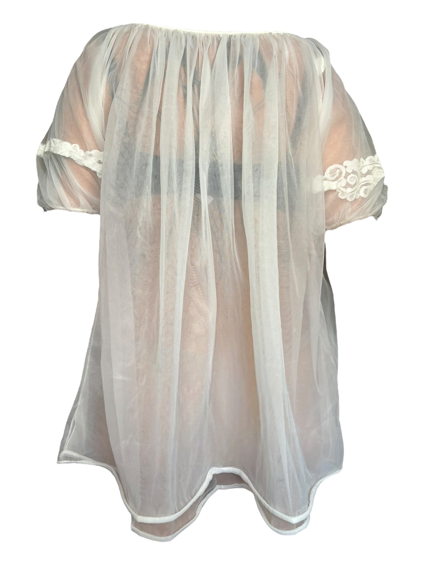 Double Kitty Nightie White - M/L