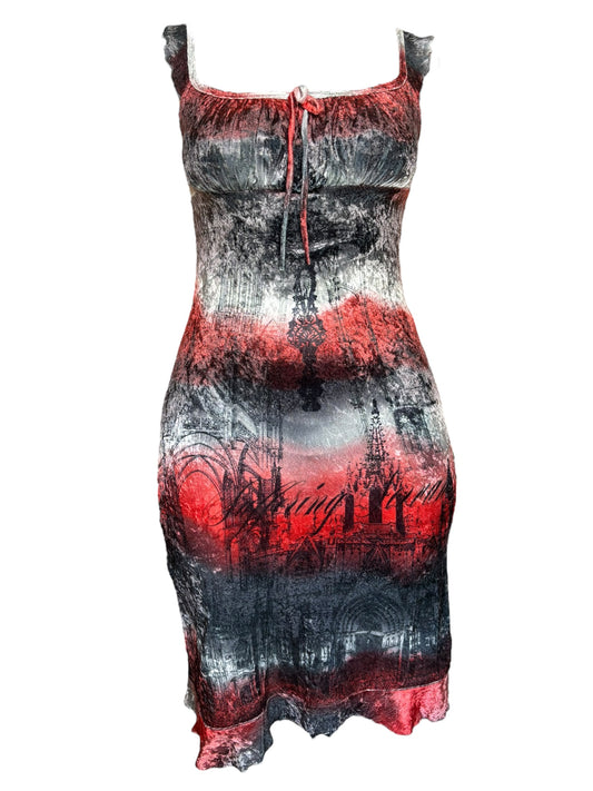 The Promise of the Cathedral Velvet Ombre Dress - M/L