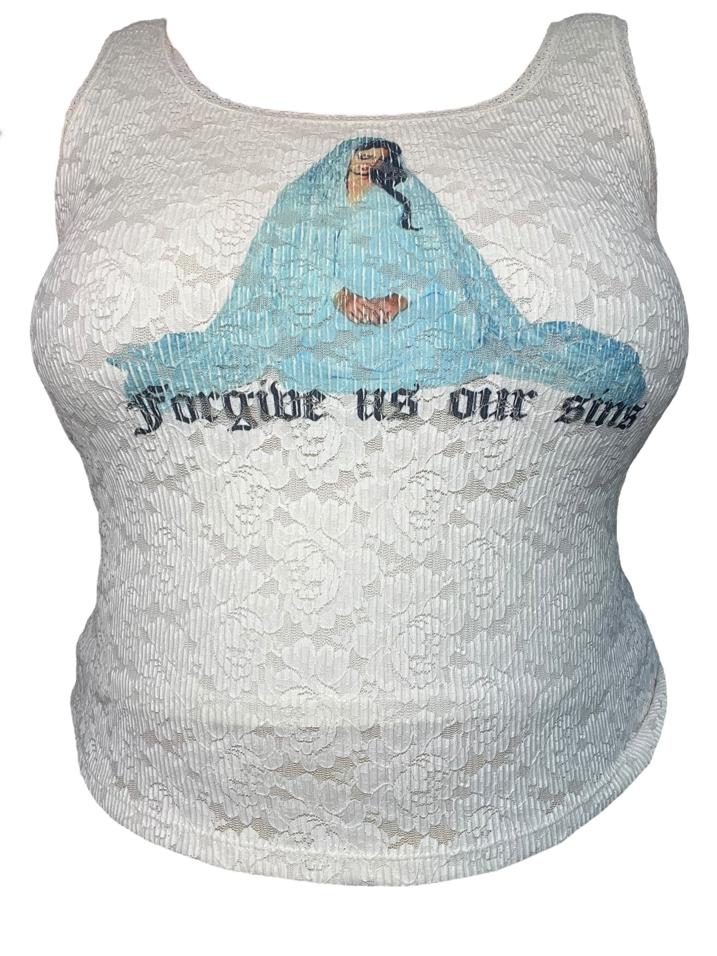 Forgive Us Our Sins Lana Lace Tank - 2X