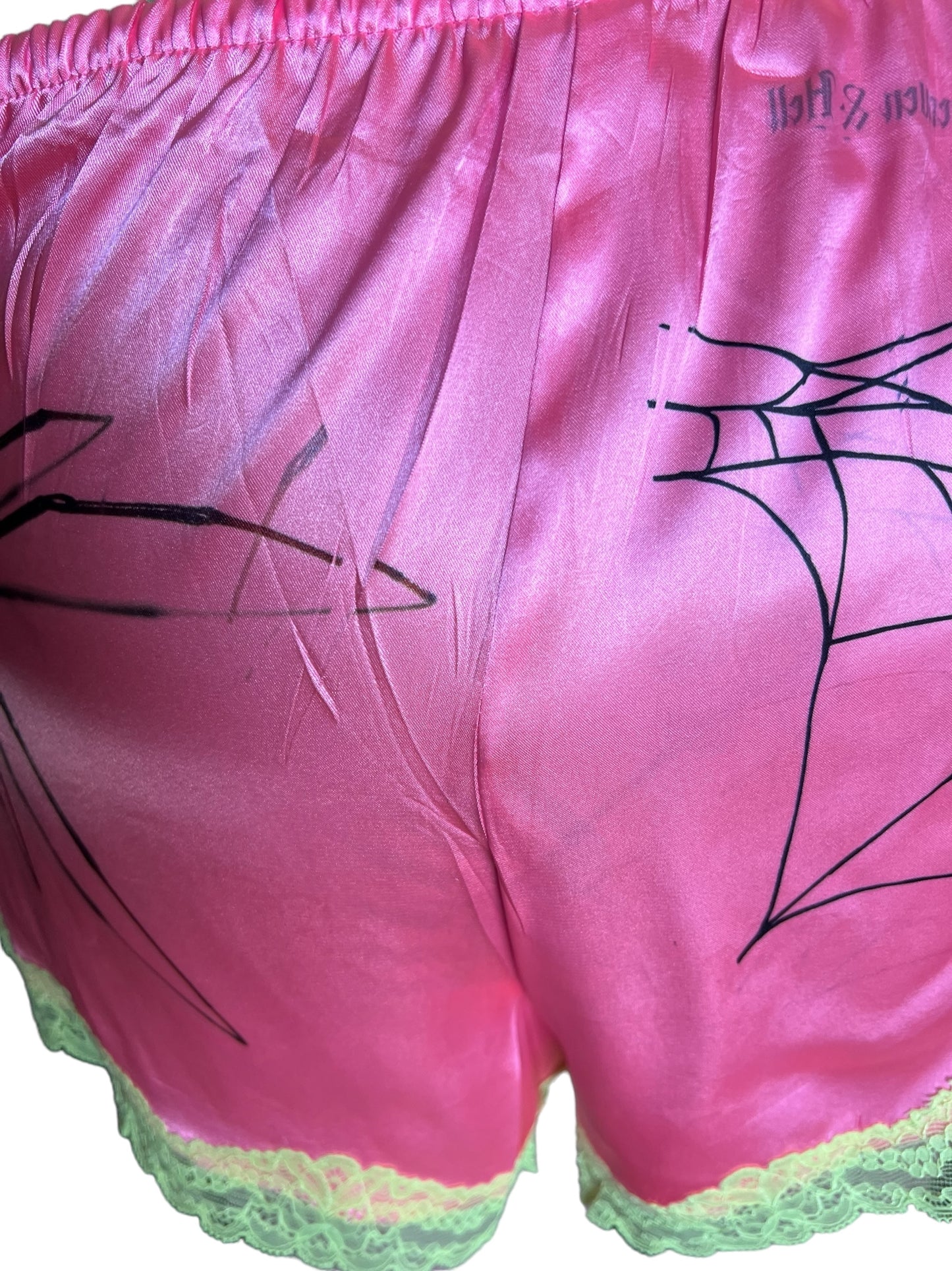 Spiderweb Pink Shorts - 2X/3X