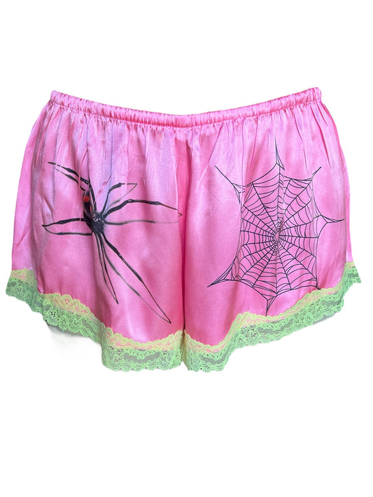 Spiderweb Pink Shorts - 2X/3X