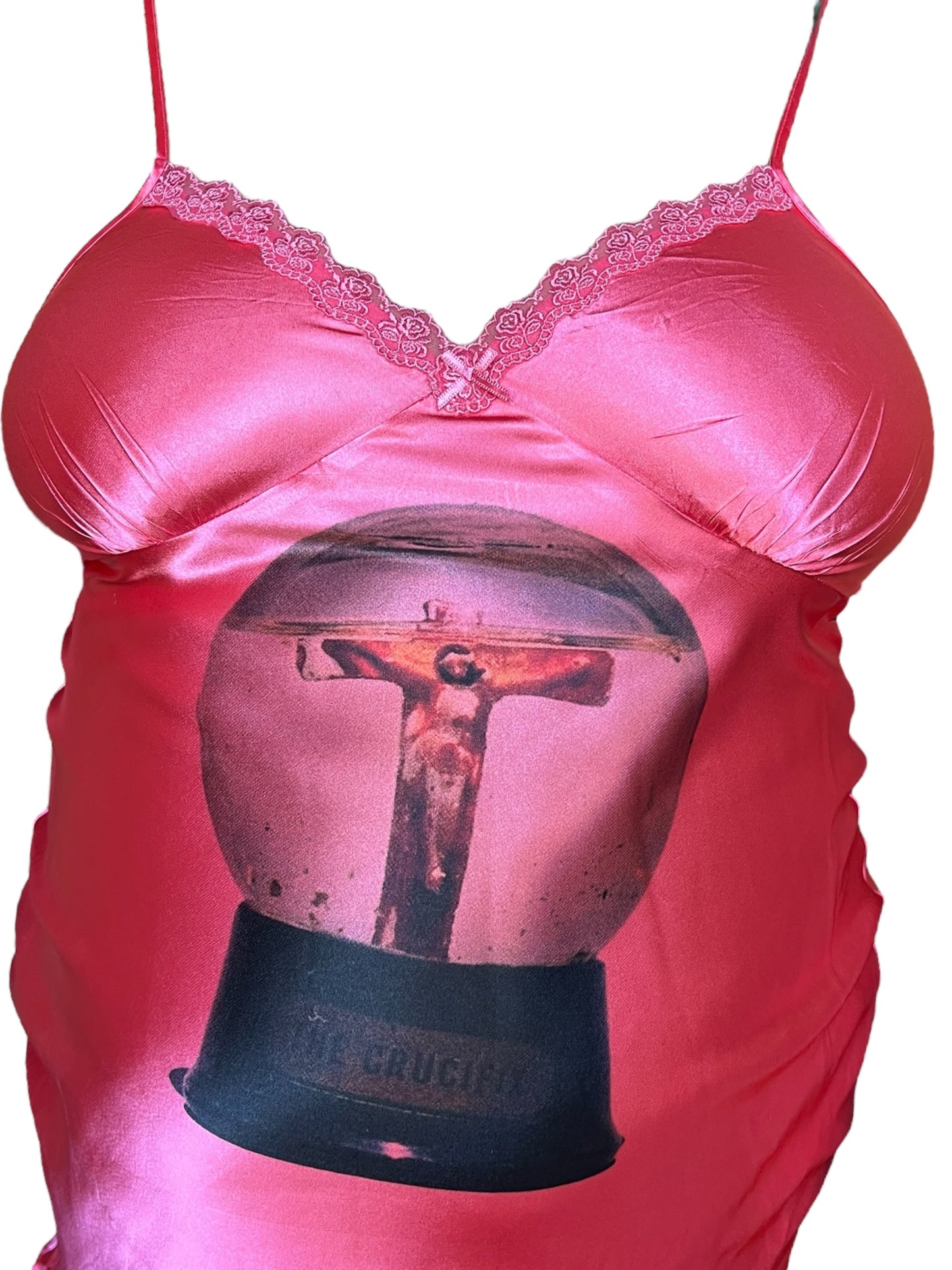 Jesus Snowglobe Pink Dress - 2X