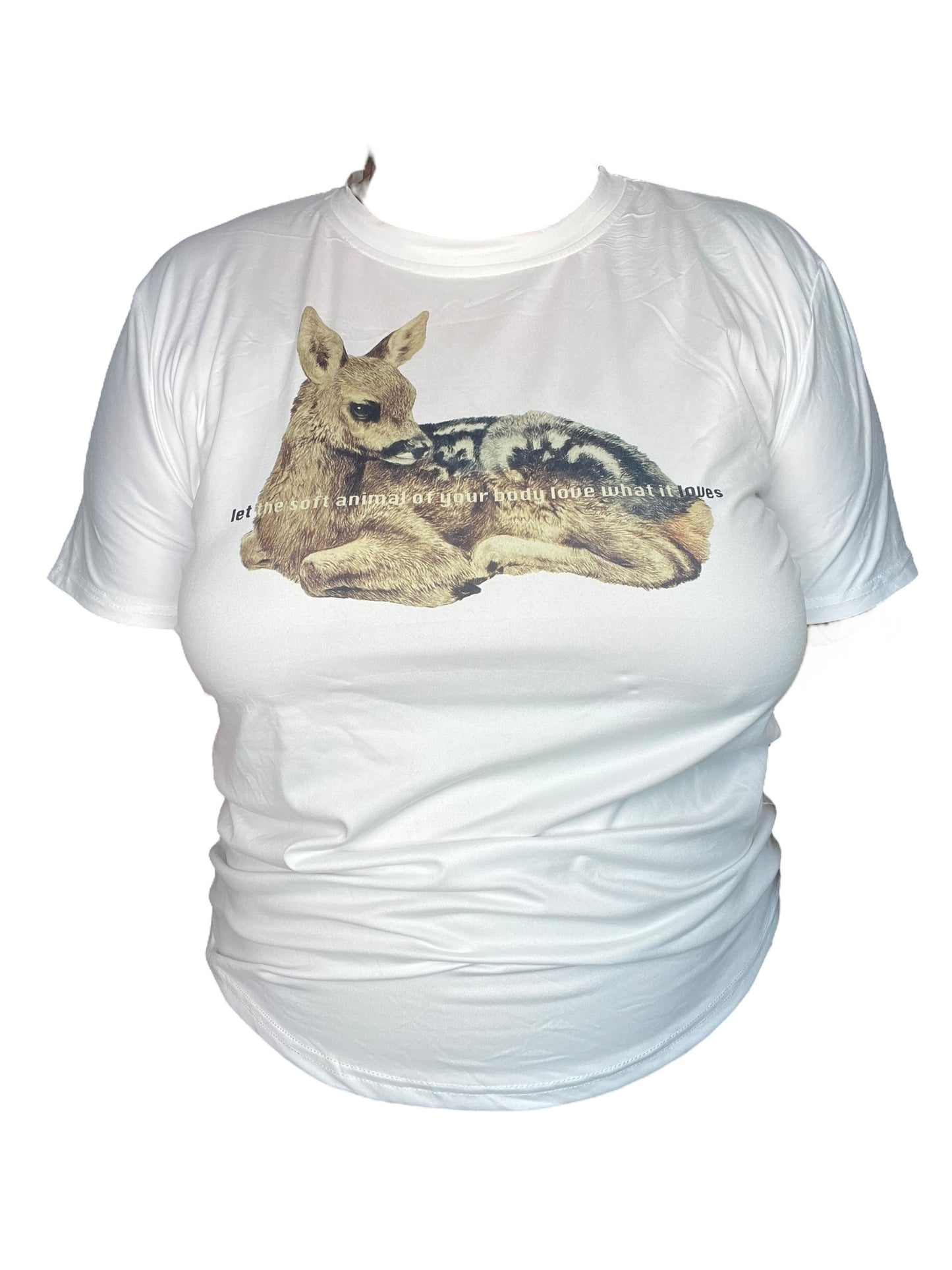 Soft Animal of Your Body Deer Tee - 2X/3X