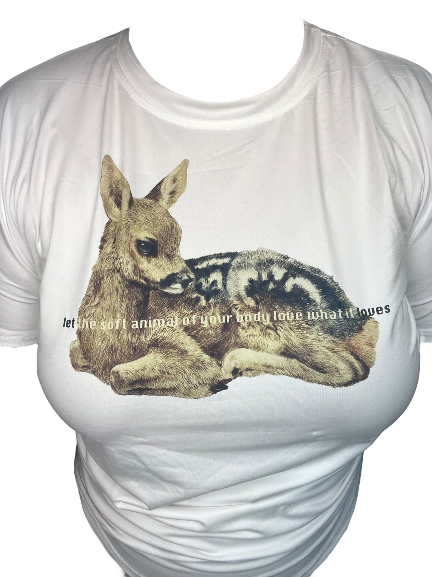 Soft Animal of Your Body Deer Tee - 2X/3X