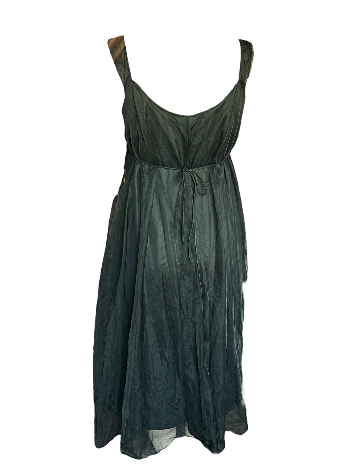 Vintage 2-piece Black Dress + Robe - L
