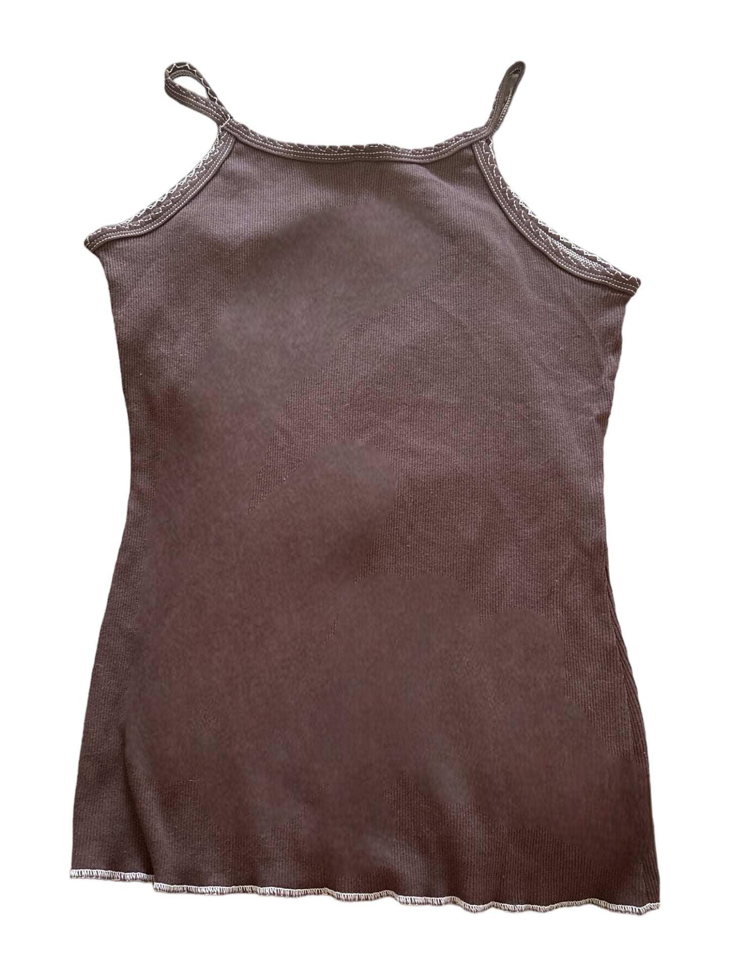 I Loved You First Upcycled Brown Tank - L