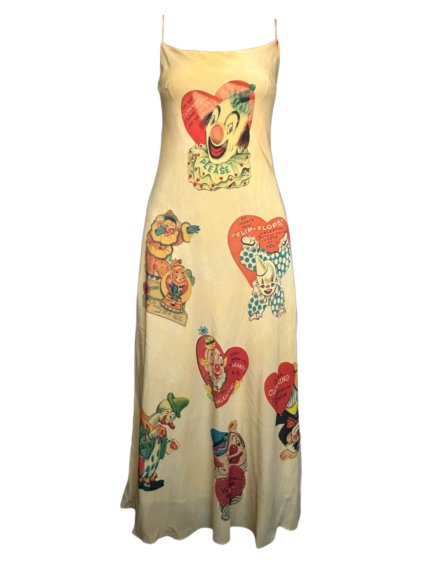 Clowning Around Valentines Yellow Formal Dress - L/XL