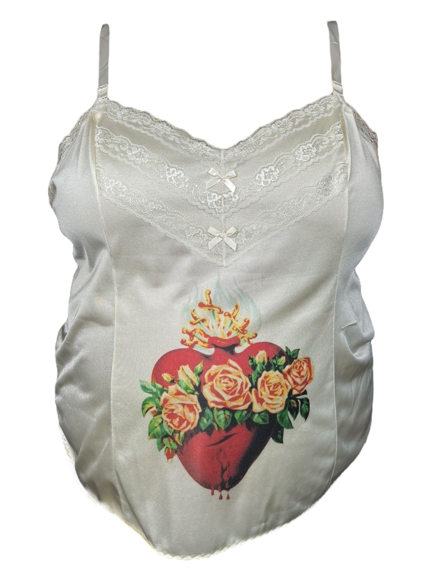 Sacred Heart Cream Tank - 5X