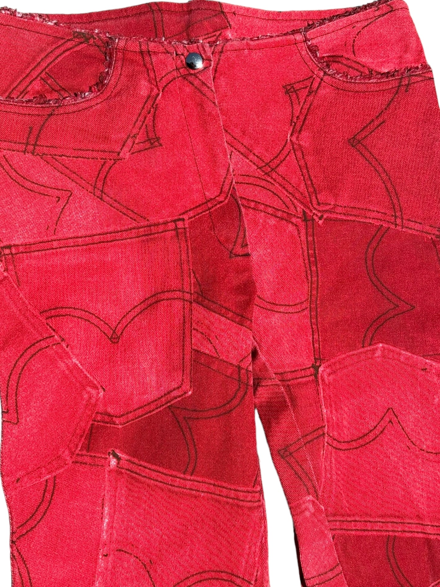 Vintage Red Pocket Jeans - XS