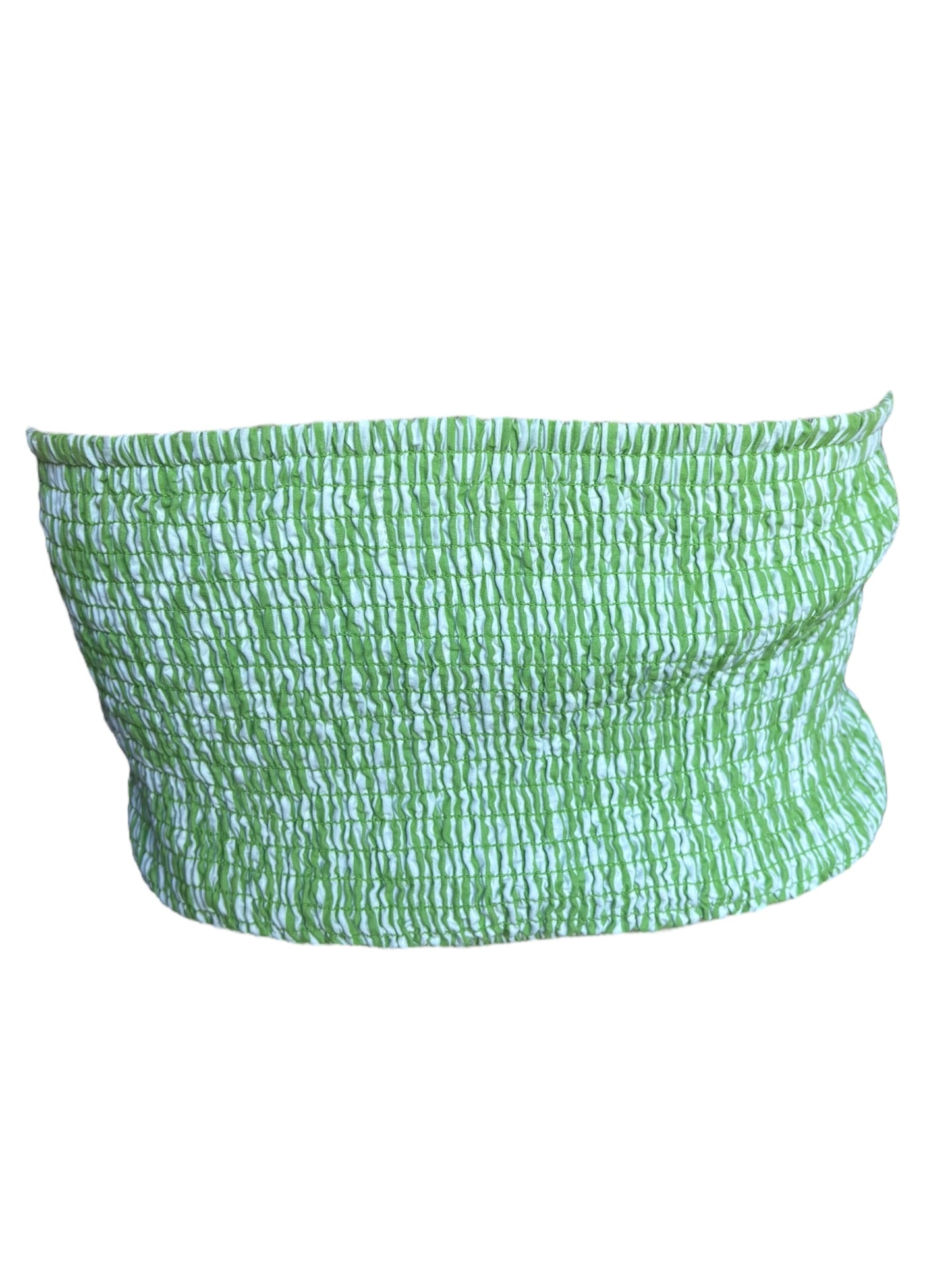 Upcycled Green Crop Top - S